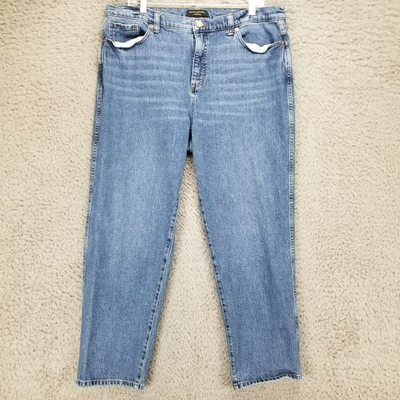 Banana Republic Jeans Womens 33 Medium Wash Stretch High Rise Shaping Slouch - Picture 1 of 14